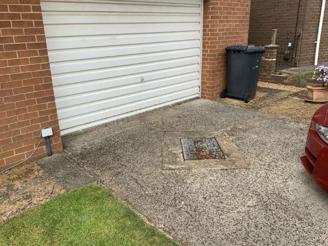 Before image concrete driveway